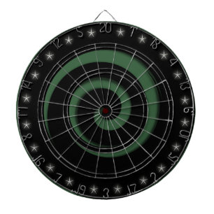 Black & Hunter Green Spiral Regulation Dart Board