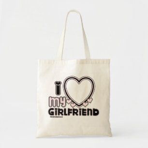 black i luv 1 tote bag