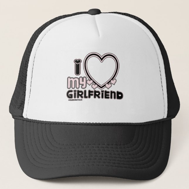 black i luv 1 trucker hat (Front)