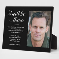 Black I Will Be There Photo Memorial Chair Wedding