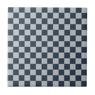 Black ice checkered board pattern tile