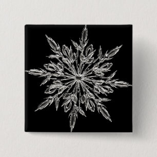 Black Ice Crystal 15 Cm Square Badge