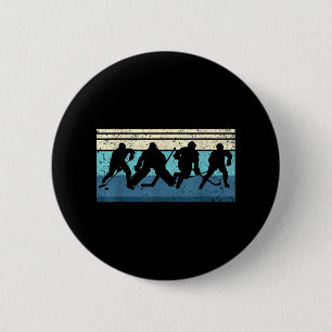 Black Ice Hockey  6 Cm Round Badge