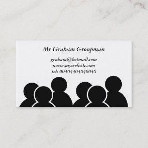 Black Icon People Business Card