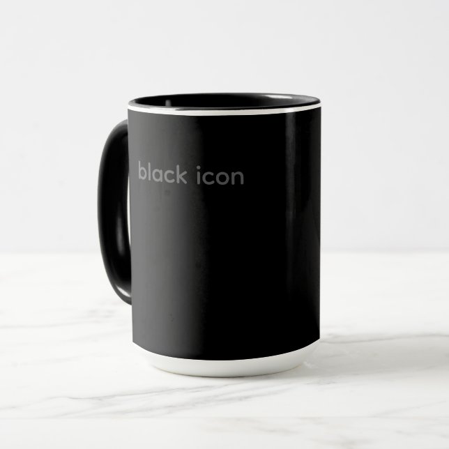 Black Icon - Typography Mug (Front Left)