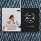 Black ID Card | Modern Minimalist Company Employee