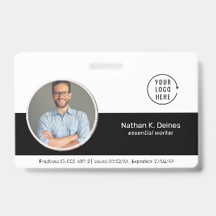 Black ID   Employee Photo ID Company Security Badge
