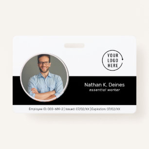 Black ID   Employee Photo ID Company Security ID Badge