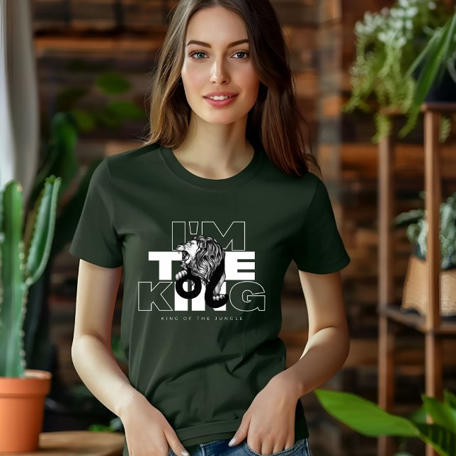 Black Illustrated Im The King T-shirt (Creator Uploaded)