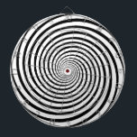 Black Impossible spiral design<br><div class="desc">Hit the bullseye... if you can! This dartboard features a mesmerising spiral graphic that's designed to challenge even the most seasoned dart player. The visually disorienting pattern makes it incredibly difficult to focus on a single point, adding an exhilarating layer of complexity and fun to every game. Get ready for...</div>