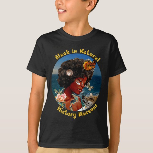 Black In Natural History Museums T Shirt  (Front)
