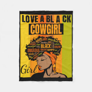 Black Independence Day - County Girl Love A Black  Fleece Blanket