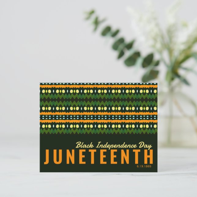 Black Independence Day JUNETEENTH Postcard (Standing Front)