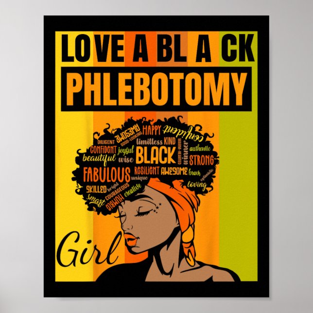 Black Independence Day - Love A Black Phlebotomy G Poster (Front)