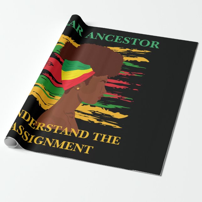 Black Independence Juneteenth  Wrapping Paper (Unrolled)