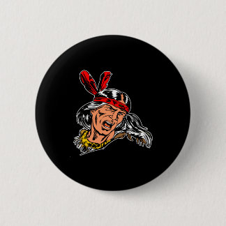 Black Indian 6 Cm Round Badge