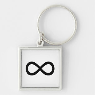 Black Infinity Symbol Key Ring
