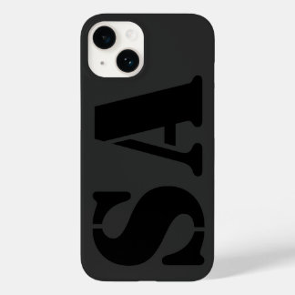 black initial minimal contemporary I Phone Case