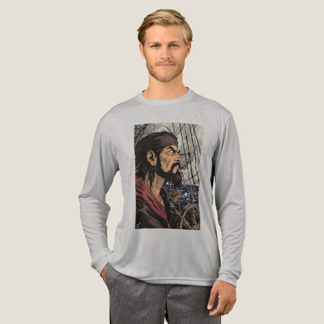 Black Ink Corsair Tri-Blend Shirt (Full Front)