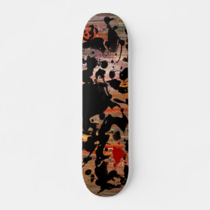 BLACK INK grunge painting Skateboard