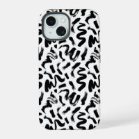 Black Ink Paint Brush Stroke Pattern