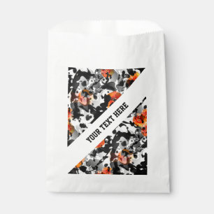 BLACK INK & POPPIES pattern + your backgr. & ideas Favour Bags