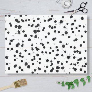 Black Ink Splatter Tissue Paper