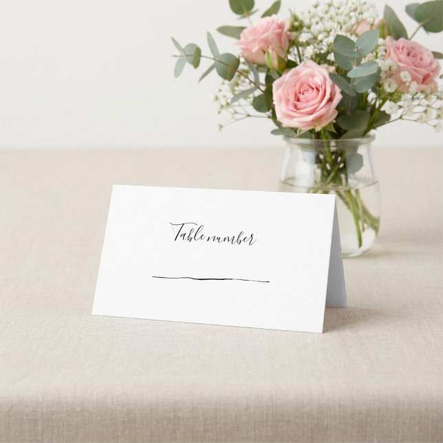 Black ink style reception table number place card (Black ink style reception table number place card.)