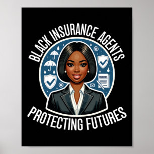 Black Insurance Agent African American Black Histo Poster