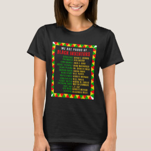 Black Inventors Proud Black History Month Roots Fu T-Shirt