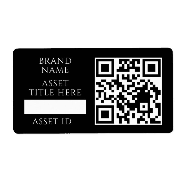 Black Inventory QR | Custom Business Product Code (Front)