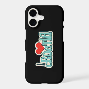 Black iPhone 17 Protective Case with Croatia Desig