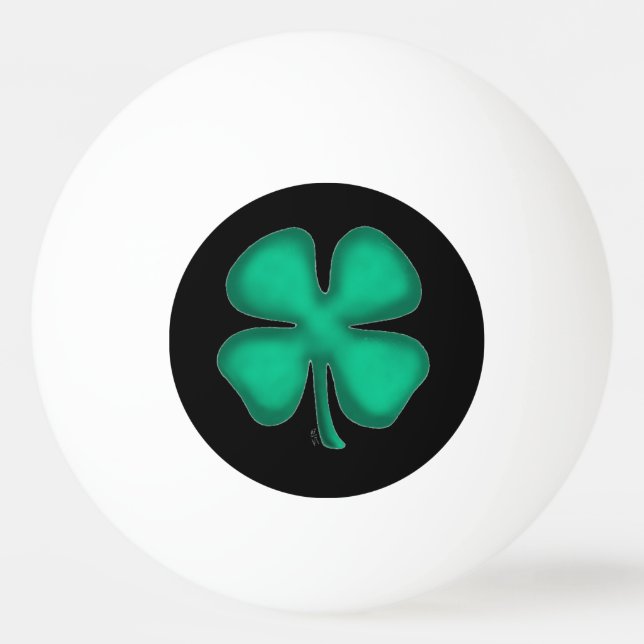 Black Irish 1-star ping pong ball (Front)