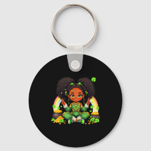 Black Irish Afro Black Girl African American St Pa Key Ring