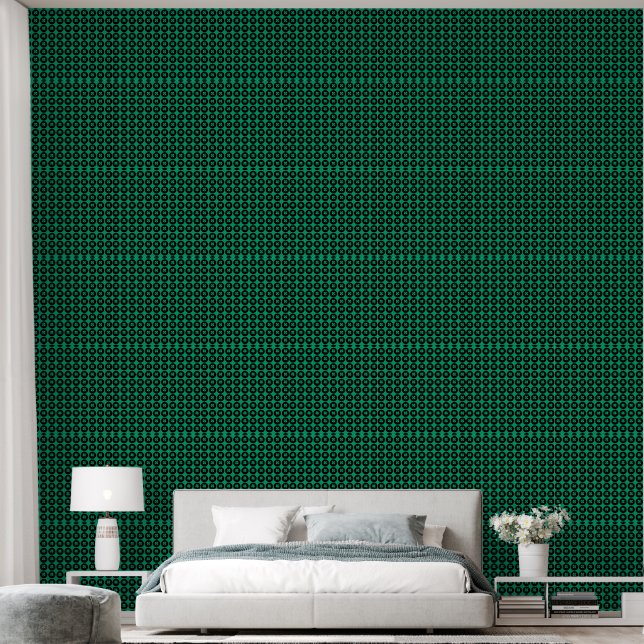 Black Irish Circle textured vinyl wallpaper (Bedroom)