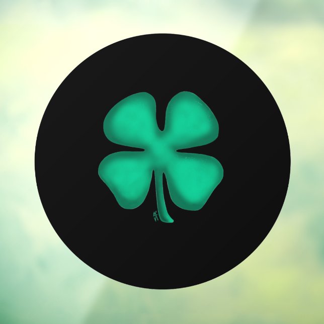 Black Irish circle window cling back stick (Sheet 3)