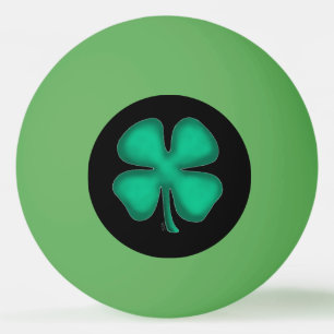 Black Irish green 1-star ping pong ball