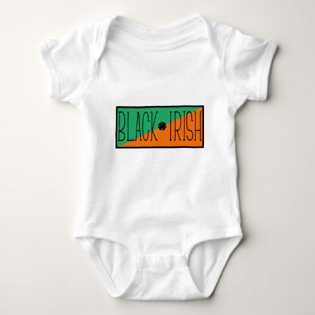 BLACK IRISH in Colours of Ireland Baby Bodysuit (Front)