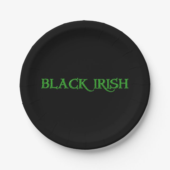 Black Irish paper plates (Front)