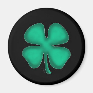 Black Irish round magnet