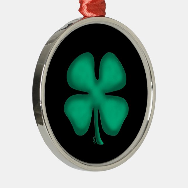 Black Irish round premium ornament (Right)