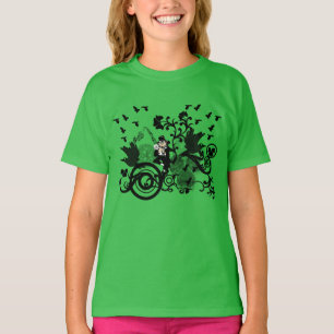 Black Irish Swirls and Leprechauns T-Shirt