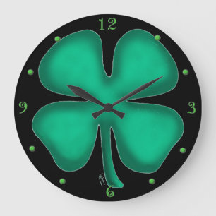 Black Irish wall clock