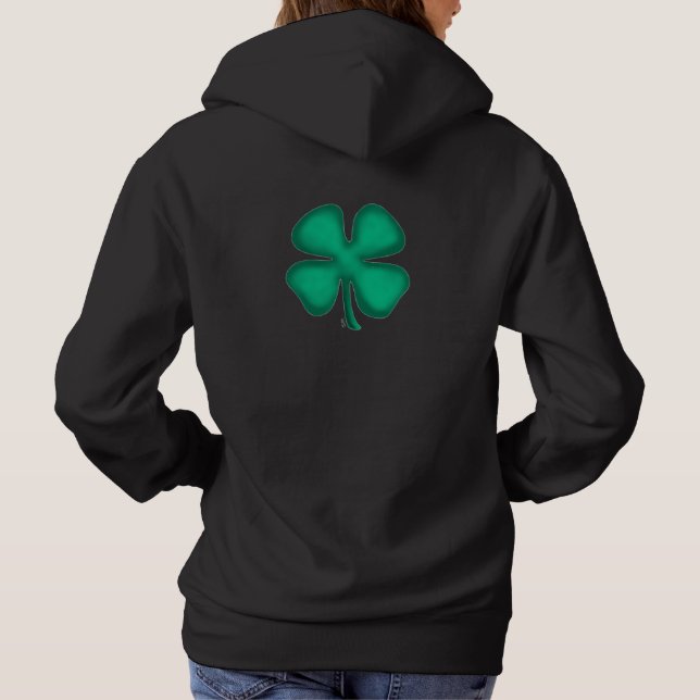 Black Irish women hooded sweatshirt back (Back)