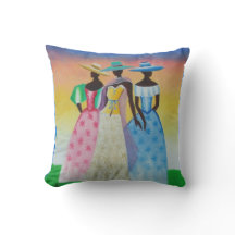 Black is Beautiful African Art Throw Pillow