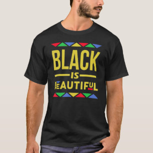 Black is Beautiful African Pattern Black Pride T-Shirt
