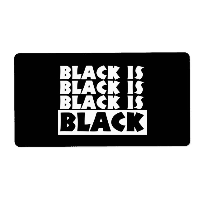 Black Is Black (Front)