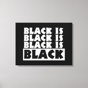 Black Is Black Canvas Print