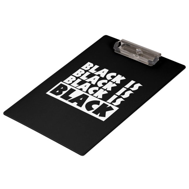 Black Is Black Clipboard (Angled)