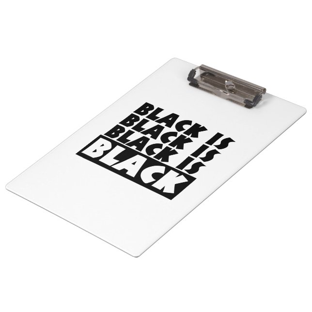 Black Is Black Clipboard (Angled)